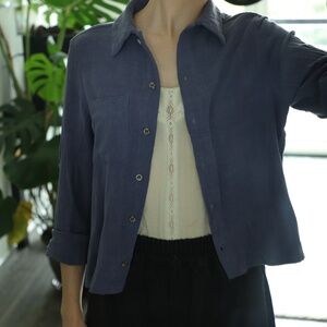 Rhythm Blue Button Up Shirt XS